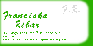 franciska ribar business card